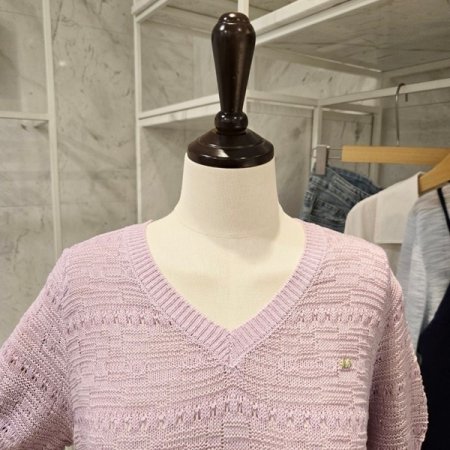 브이넥 스트링 니트