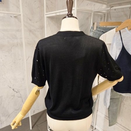 비즈장식 브이넥 가디건