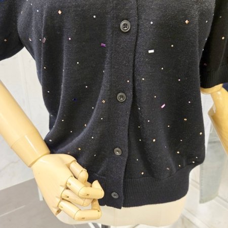 비즈장식 브이넥 가디건