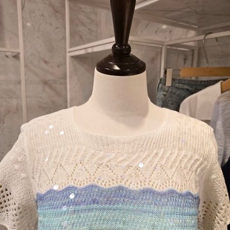 스팽글 물결 니트