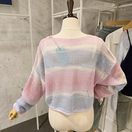 그물망 니트 끈 탑 세트