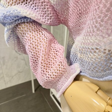 그물망 니트 끈 탑 세트