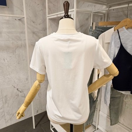 꽃 셔링 티셔츠