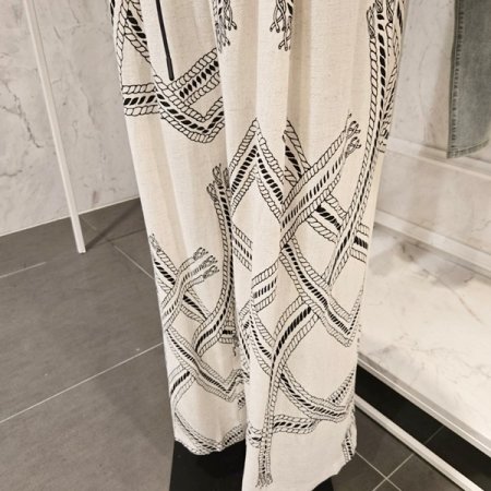 끈 프린트 와이드 팬츠