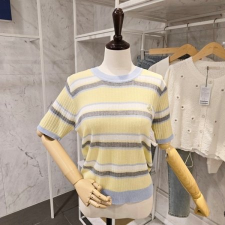 4색 줄무늬 니트