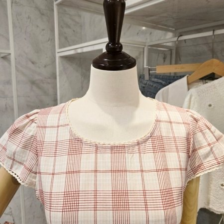 체크 원피스 가방 세트