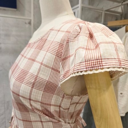 체크 원피스 가방 세트