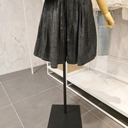 뒷 밴딩 핀턱 청 팬츠