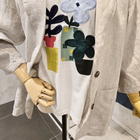 린넨 투버튼 자켓