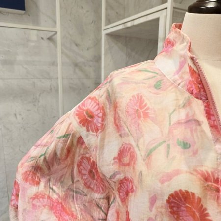 루즈핏 컬러플라워 집업점퍼