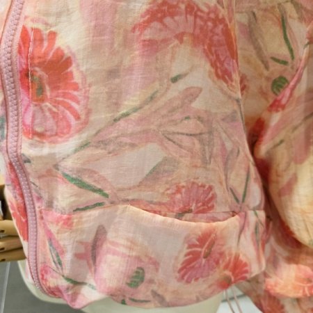 루즈핏 컬러플라워 집업점퍼