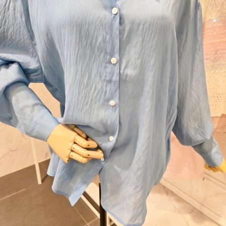 긴팔 카라 루즈핏 셔츠