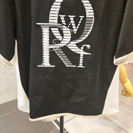 영문 배색 티셔츠