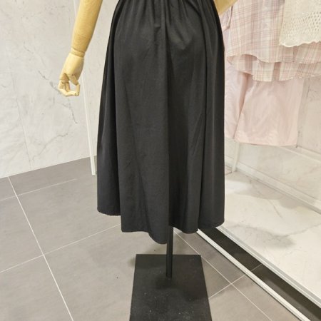 배색 밴딩 스커트