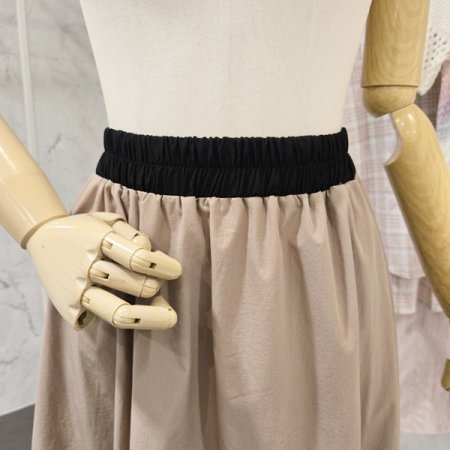 배색 밴딩 스커트