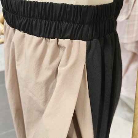 배색 밴딩 스커트