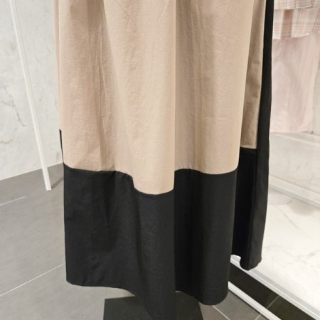 배색 밴딩 스커트