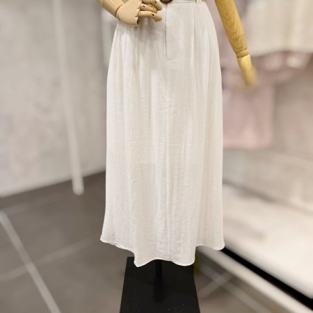 벨트 린넨혼방 스커트