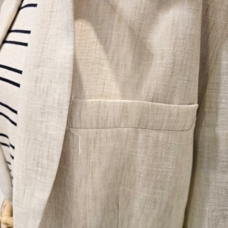 린넨 패드 하프 자켓