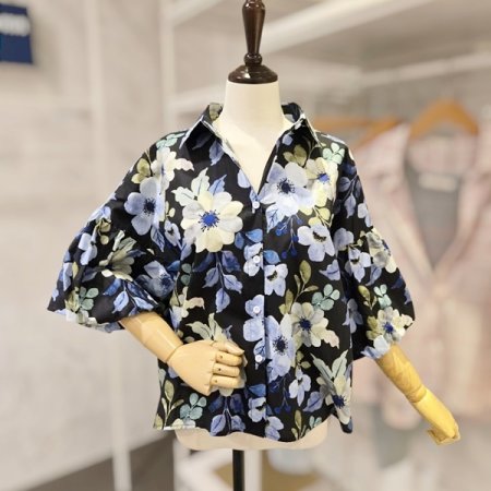 퍼프 벌룬소매 셔츠