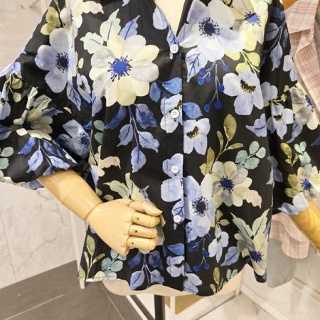 퍼프 벌룬소매 셔츠