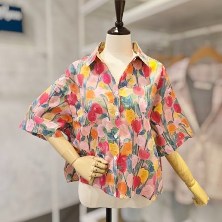 튤립 카라 셔츠