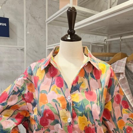 튤립 카라 셔츠