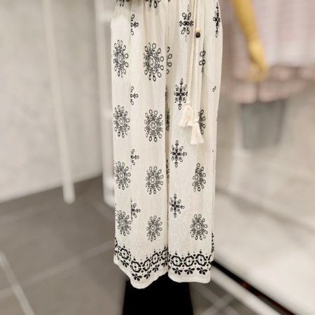 태슬 끈 와이드 팬츠