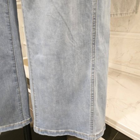 데님 통 와이드 팬츠