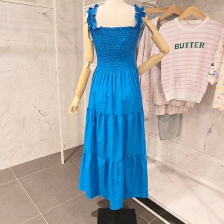 스모크 셔링 원피스