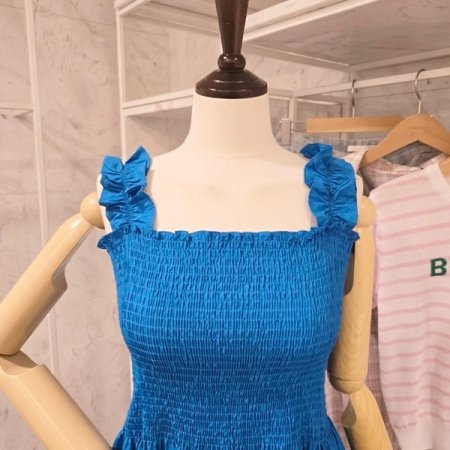 스모크 셔링 원피스