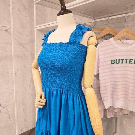 스모크 셔링 원피스