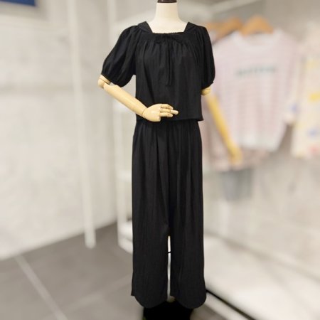 스퀘어넥 티 팬츠 투피스