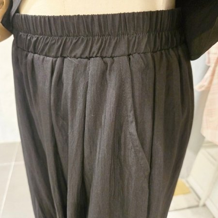 스퀘어넥 티 팬츠 투피스