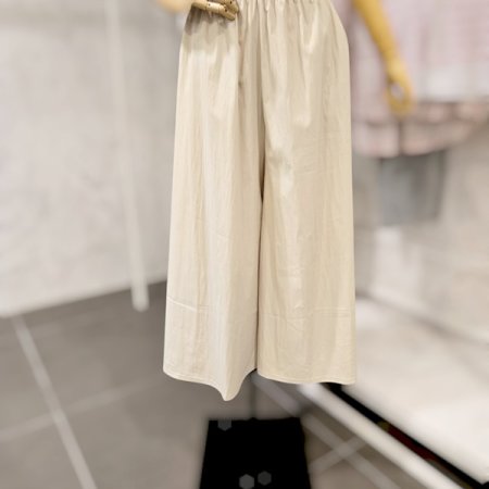 밴딩 통 와이드 팬츠