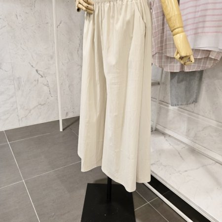 밴딩 통 와이드 팬츠