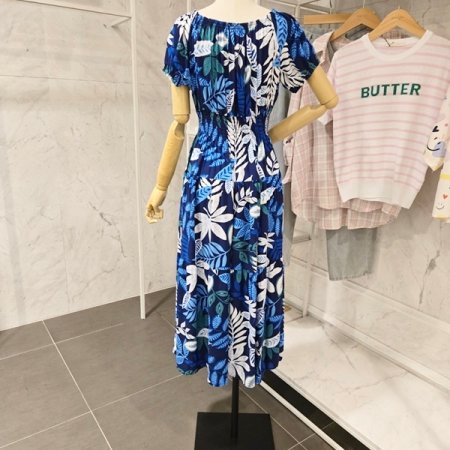 야자수 밴딩 원피스