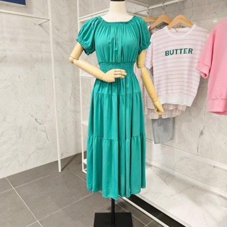 무지 밴딩 원피스