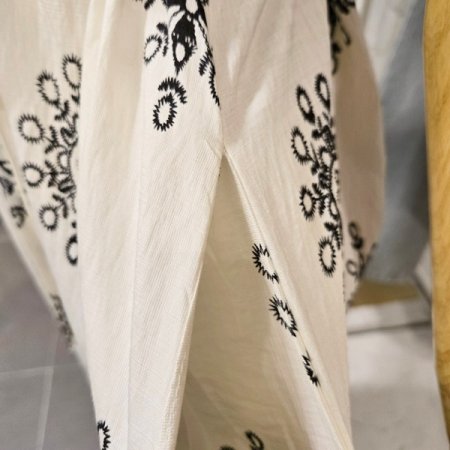 태슬 끈 롱 원피스