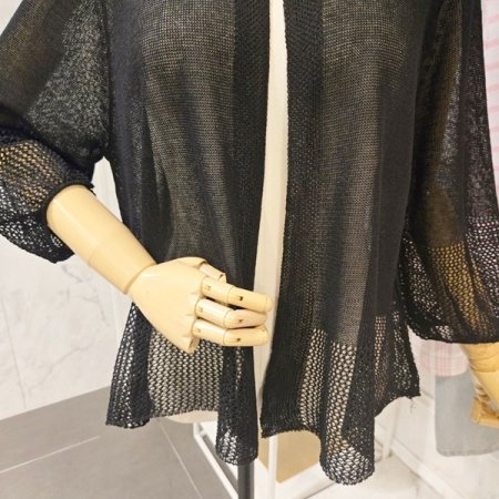 벌룬소매 가디건