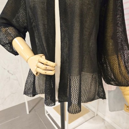 벌룬소매 가디건