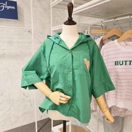 하트 포켓 후드 점퍼