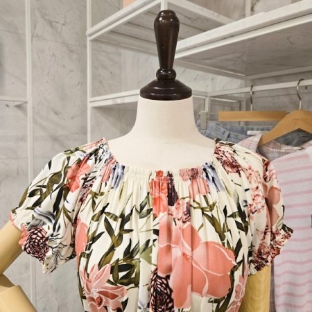 플라워 밴딩 롱 원피스