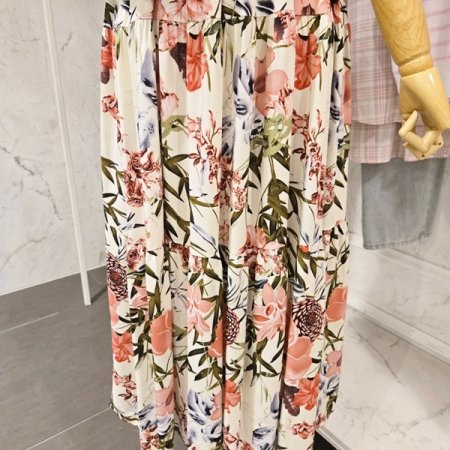 플라워 밴딩 롱 원피스