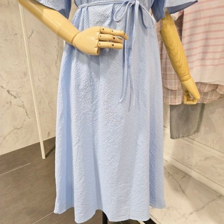 스퀘어넥 끈 원피스