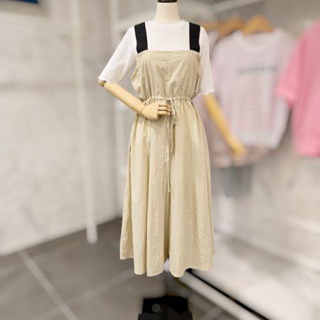 스트링 통 와이드 점프슈트