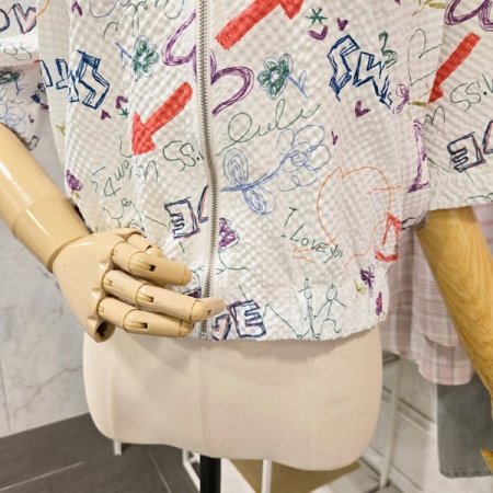 후드 프린트 집업 점퍼