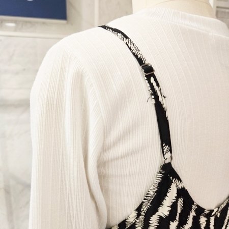 캉캉 롱 프린트 끈 원피스