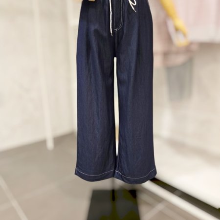 페이지플린 스티치 밴딩 와이드 팬츠