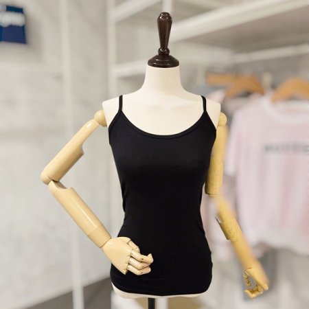 무지 끈 탑 티셔츠